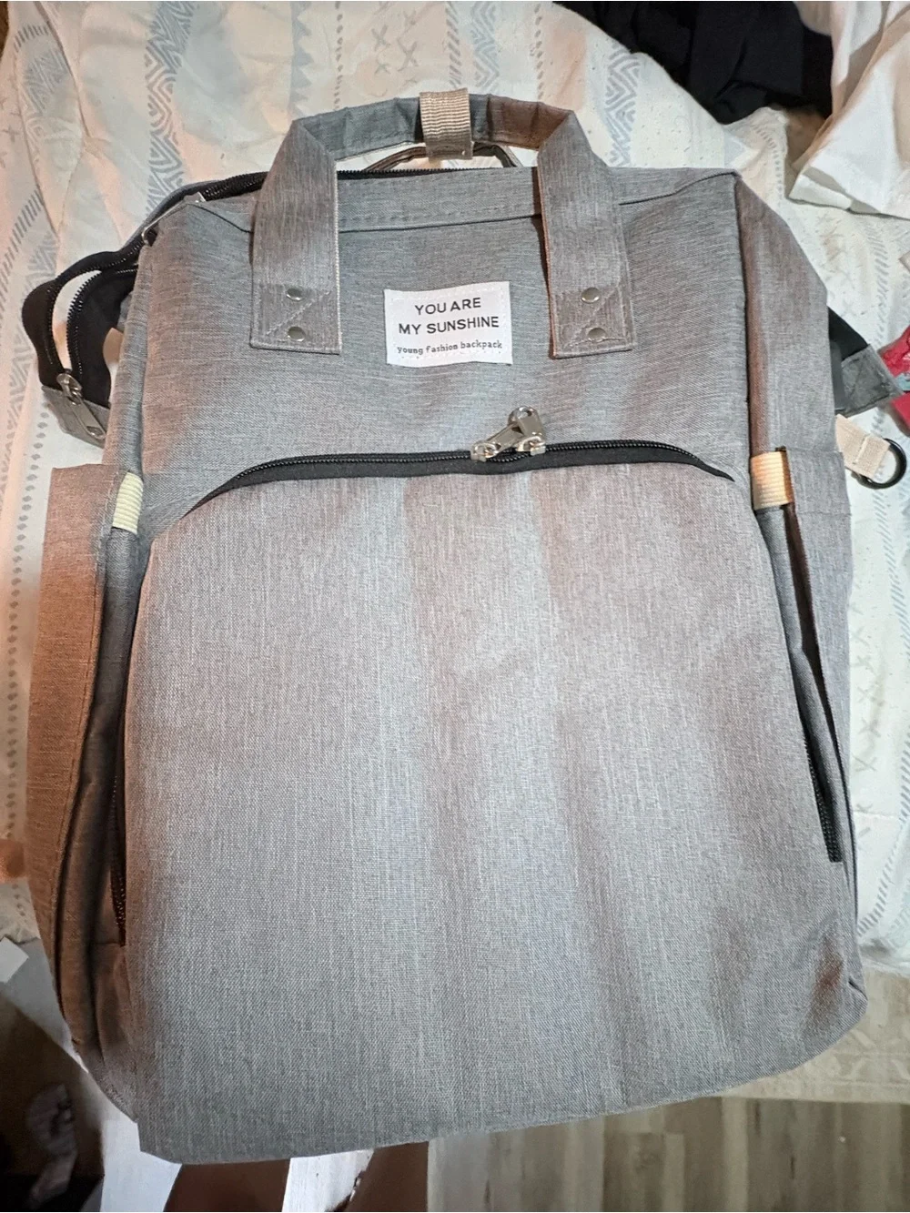 Gray Men's Backpack - Minimal Everyday Pack
